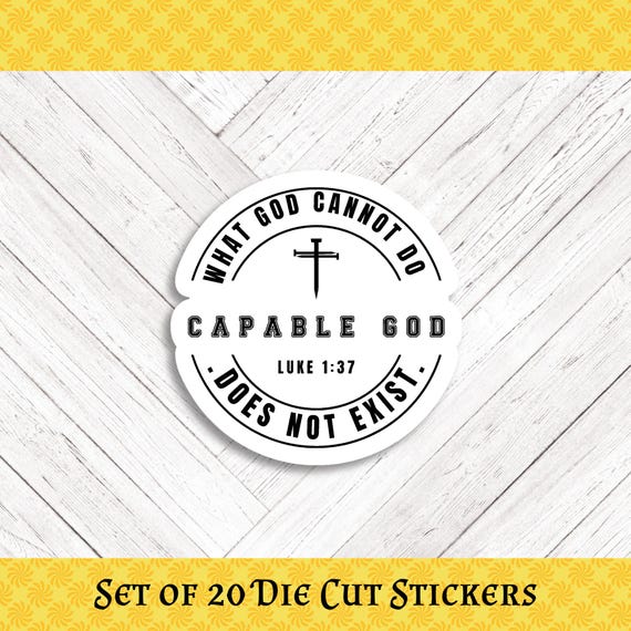 CAPABLE GOD Die Cut Stickers: Crafting, Happy Mail & Scrapbooking - Set of 20