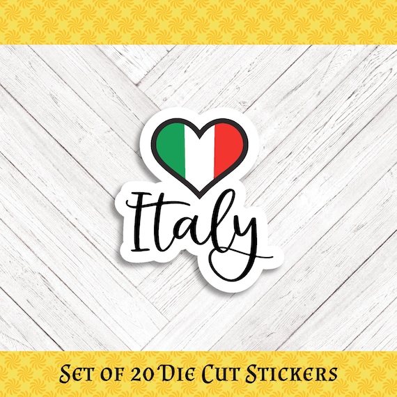 Italy Die Cut Stickers: Crafting and Happy Mail - Set of 20