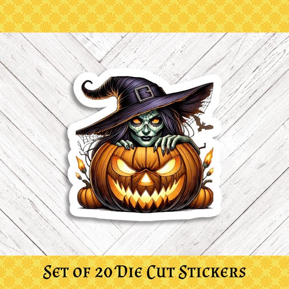 Witchy Halloween Die Cut Stickers: Crafting and Happy Mail - Set of 20