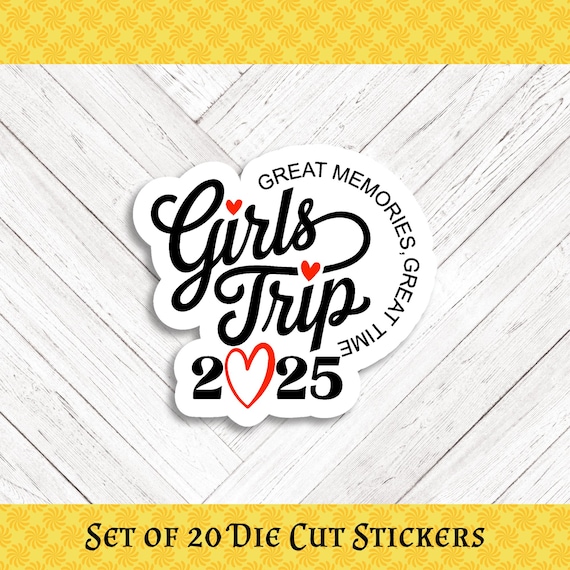 Girl's Trip Die Cut Stickers: Crafting and Happy Mail - Set of 20