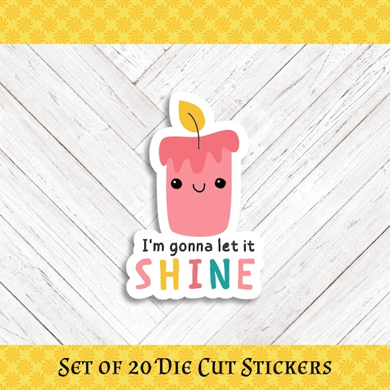 SHINE Die Cut Stickers: Crafting, Happy Mail & Scrapbooking - Set of 20
