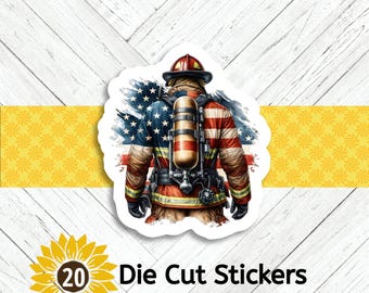 Brave Firefighter Die Cut Stickers: Crafting, Happy Mail & Scrapbooking - Set of 20