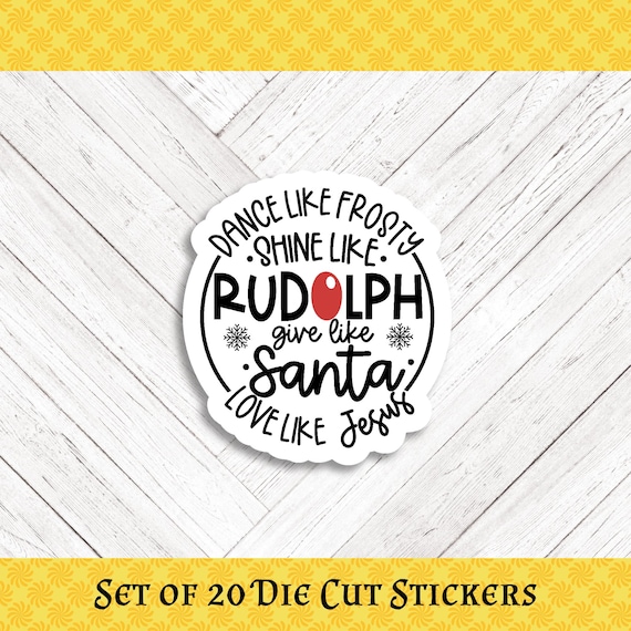 Christmas Character Die Cut Stickers - Set of 20
