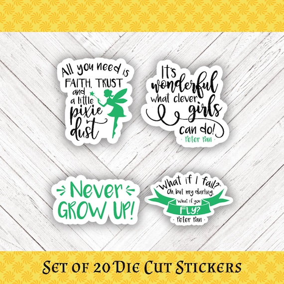 J.M. Barry's "Peter Pan" Die Cut Stickers - Assorted Set of 20