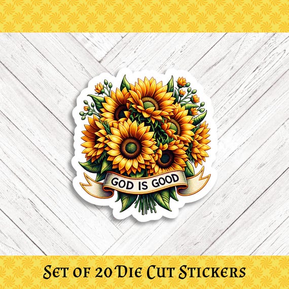Sunflower Die Cut Stickers: Crafting, Happy Mail & Scrapbooking - Set of 20