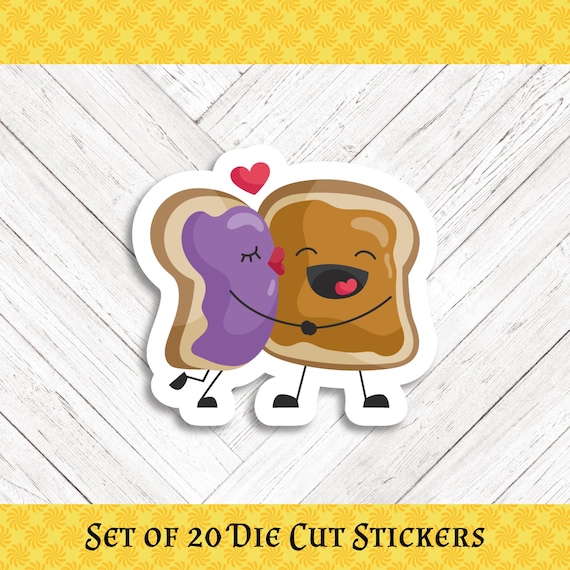 PB&J Die Cut  Stickers - Set of 20
