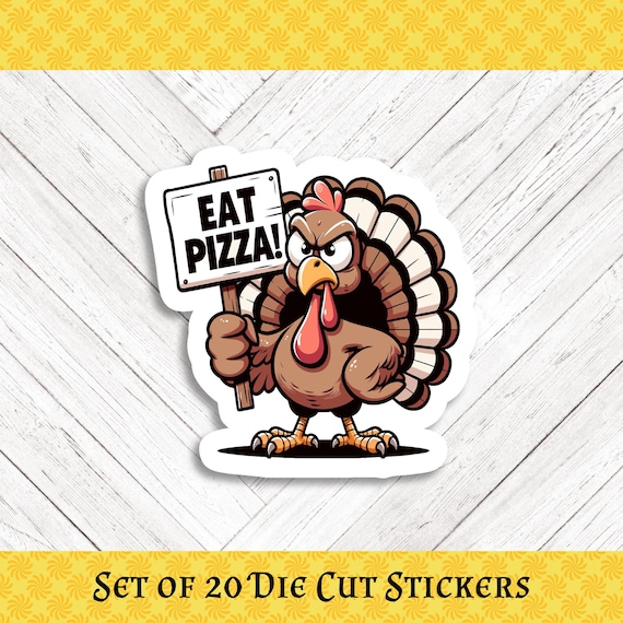 Exasperated Thanksgiving Turkey Die Cut Crafting Stickers - Set of 20