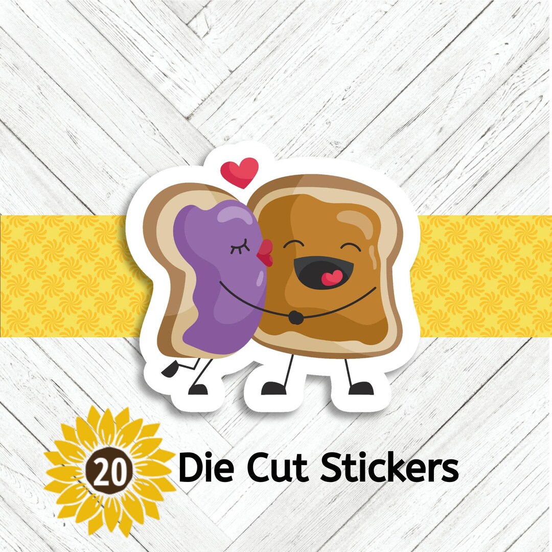 Pb Stickers PB&J Die Cut Stickers - Set of 20 - Etsy