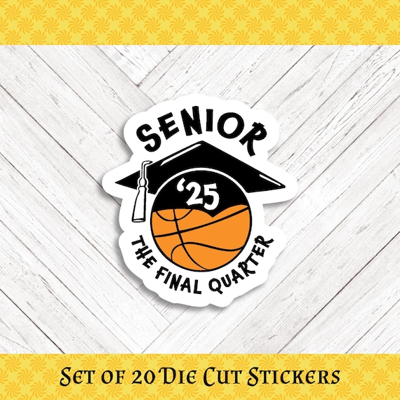 BASKETBALL '25 Die Cut Stickers: Crafting, Happy Mail & Scrapbooking - Set of 20