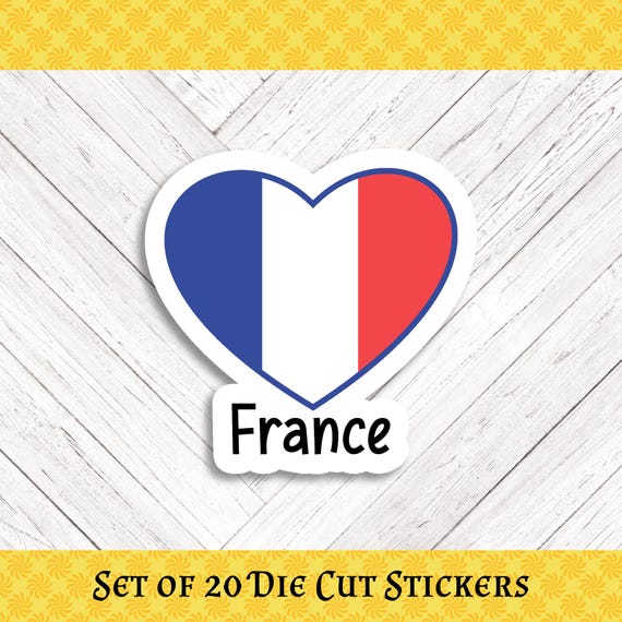 FRANCE Die Cut Stickers: Crafting, Happy Mail & Scrapbooking - Set of 20