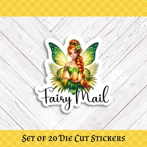 Assorted Fairy Mail Die Cut Stickers: Happy Mail - Set of 20