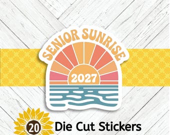 2027 Senior Sunrise Die Cut Stickers: Crafting, Happy Mail Set (20)