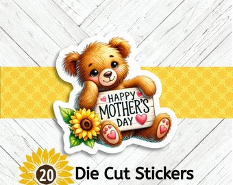 Mother's Day Die Cut Stickers - Set of 20