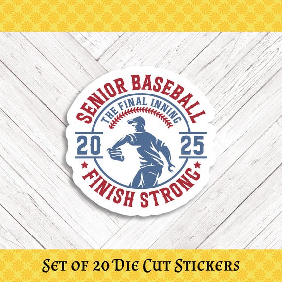 BASEBALL '25 Die Cut Stickers: Crafting, Happy Mail & Scrapbooking - Set of 20