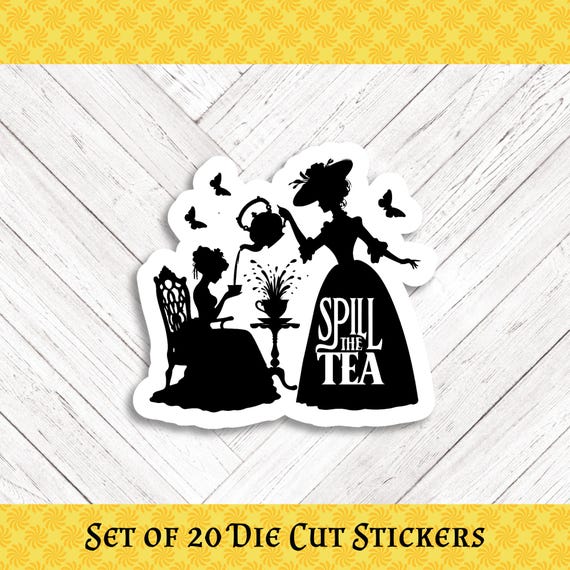 Regency Spill the Tea Die Cut Stickers - Set of 20