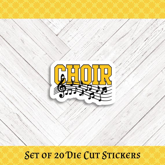 Choir Die Cut Stickers - Set of 20 - for Crafters, Teachers, Happy Mail, and More!