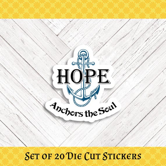 Hope Anchor Die Cut Stickers: Crafting, Happy Mail & Scrapbooking - Set of 20