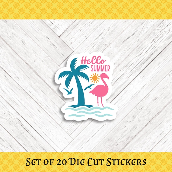 SUMMER Die Cut Stickers: Crafting, Happy Mail & Scrapbooking - Set of 20