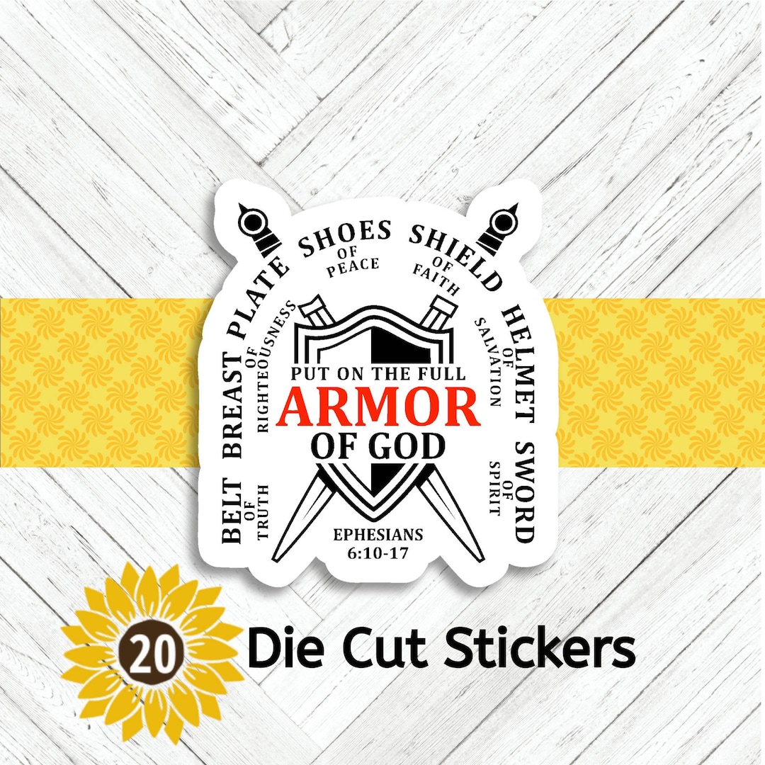 Armor of God Die Cut Stickers: Matte, Scrapbooking, Journaling (set of ...