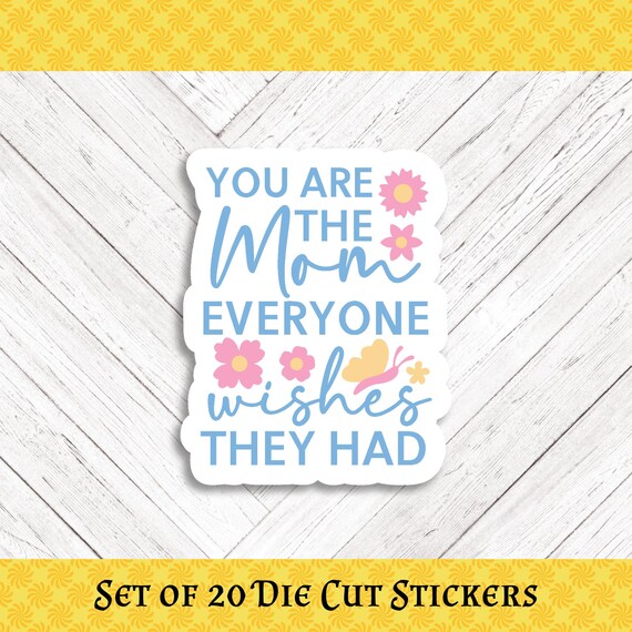 Mom Die Cut Stickers - Set of 20 - for Crafters, Teachers, Happy Mail, and More!