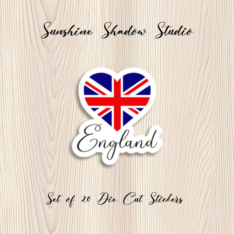Union Jack England Die Cut Accent Stickers Set of 20 Etsy