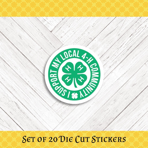 4-H Support Die Cut Stickers: Crafting & Happy Mail - Set of 20