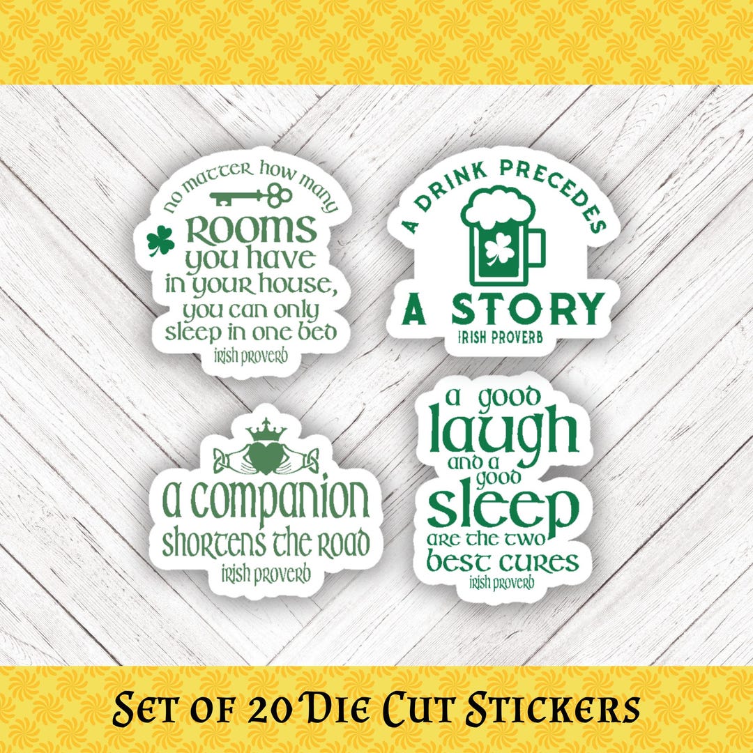 IRISH PROVERBS Die Cut Stickers: Crafting, Happy Mail & Scrapbooking ...
