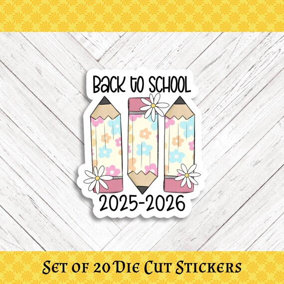 BACK TO SCHOOL Die Cut Stickers: Crafting, Happy Mail & Scrapbooking - Set of 20