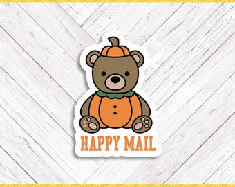 Sunflower Happy Mail Bear Die Cut Stickers - Set of 20 - Gifts for Her ...