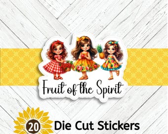 Fruit of the Spirit Die Cut Stickers: Crafting, Happy Mail, Scrapbooking (Set of 20)