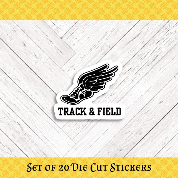 TRACK & FIELD WINGS Die Cut Stickers: Crafting, Happy Mail and Scrapbooking - Set of 20