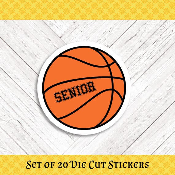 BASKETBALL Die Cut Stickers: Crafting, Happy Mail & Scrapbooking - Set of 20