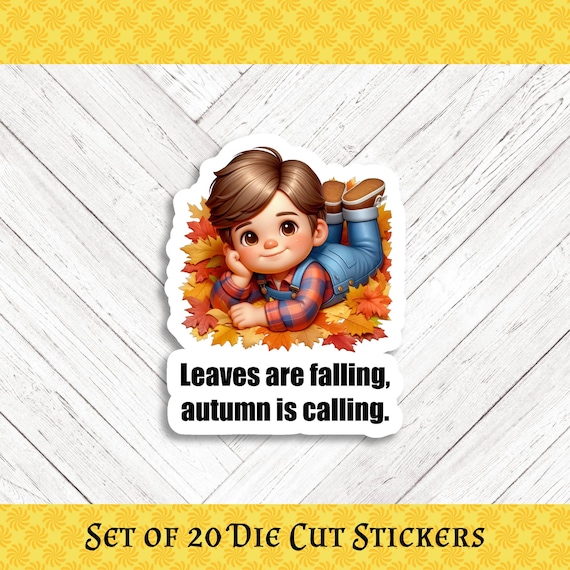 Autumn Die Cut Stickers - Set of 20
