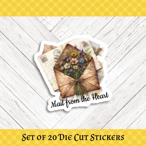 Mail From the Heart Die Cut Stickers: Happy Mail - Set of 20