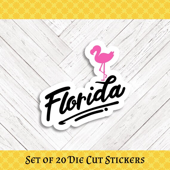 FLORIDA Die Cut Stickers: Crafting, Happy Mail & Scrapbooking - Set of 20