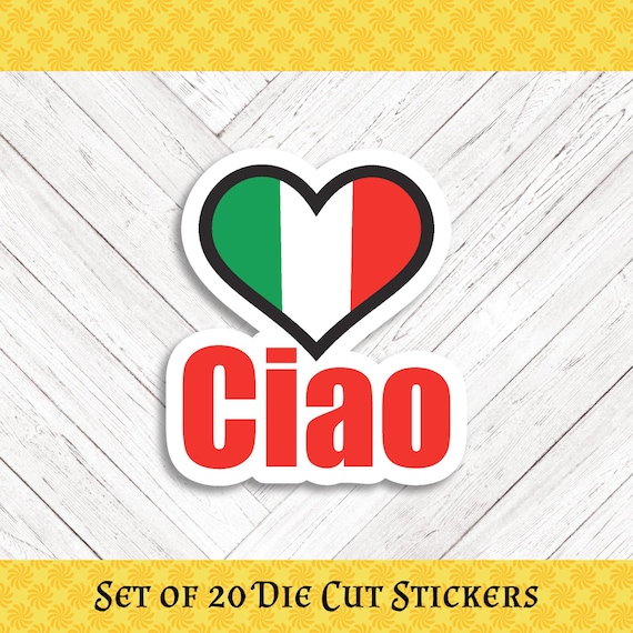 Italian CIAO Die Cut Stickers: Crafting and Happy Mail - Set of 20