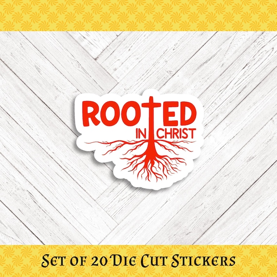 Rooted in Christ Die Cut Stickers: Crafting, Happy Mail & Scrapbooking - Set of 20
