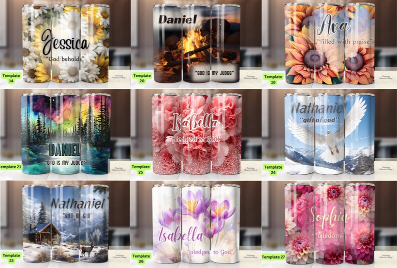 Personalized Name Meaning Tumbler Wrap PNG, 20oz Tumbler Sublimation