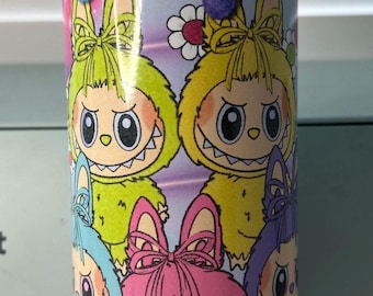 20 oz Skinny Tumbler- Personalised with name- Labubu