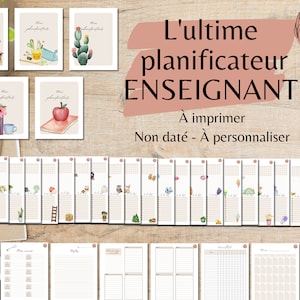 NOUVEAU*** Planificateur scolaire imprimable pour enseignant 5 périodes en français