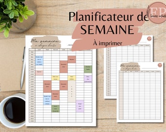 French printable week planner