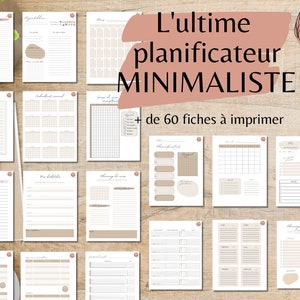 Der ultimative minimalistische Planer in französischer Sprache zum Ausdrucken, erweiterte Version