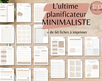 The ultimate minimalist planner in French to print enhanced version