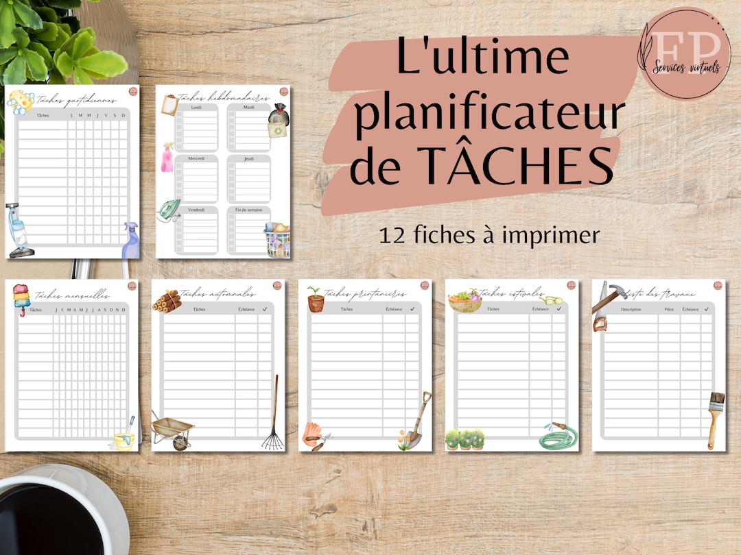 The Ultimate Task Planner to Print in French - Etsy