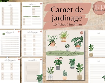 Printable indoor plant gardening notebook in French