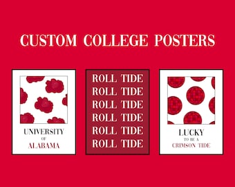 Custom College Posters | Dorm Decor | Apartment Decor | Wall Art | Digital Wall Art | College Decor | Trendy | Aesthetic | Graduation Gifts