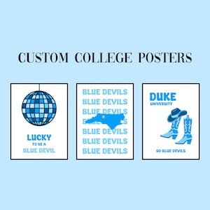 Trendy Custom College Posters | Wall Decor | Aesthetic | Preppy Posters | Custom Designs | College Wall Art | Dorm Decor | Graduation Gifts