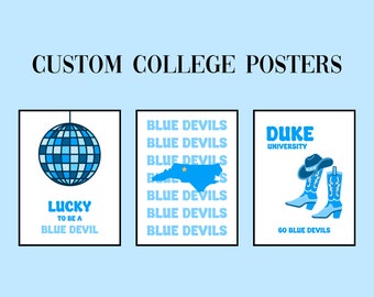 Trendy Custom College Posters | Wall Decor | Aesthetic | Preppy Posters | Custom Designs | College Wall Art | Dorm Decor | Graduation Gifts