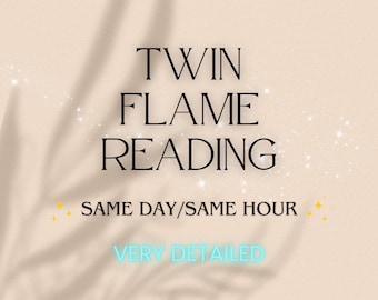 In-Depth Twin Flame and Soul Mate Reading - Custom Psychic Insights, Same Hour Customized Reading