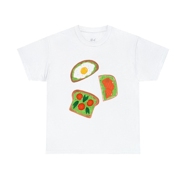 Avocado Toast - Illustration Unisex Graphic T-Shirt | Foodie, Food, Fruit, Veggie, Brunch, Chef Gifts / Breakfast, Kawaii, Bread, Funny